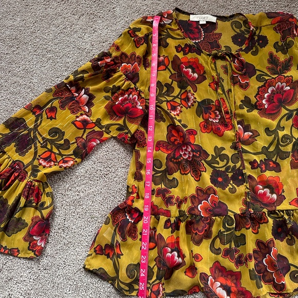 Loft Floral Gold Blouse - Picture 7 of 7